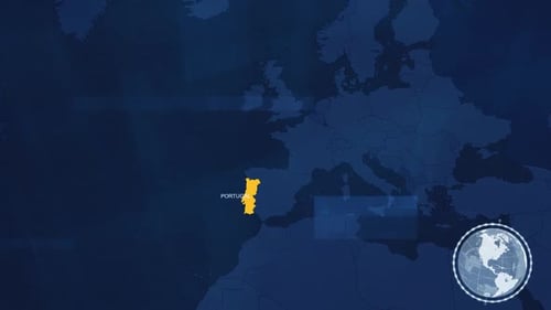 Portugal Map With Effects