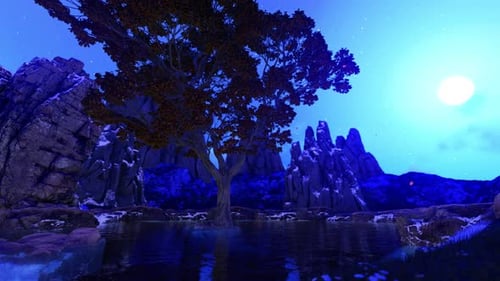 Tree on Top of Mountain