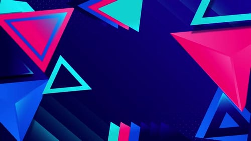 Colorfully Glowing Shape Animation Abstract Background