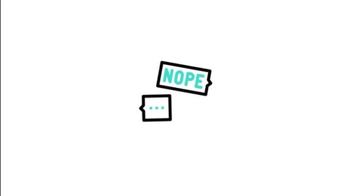 No, icono animado