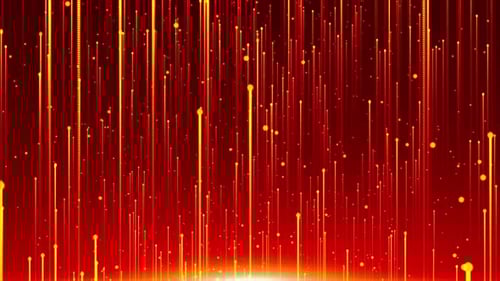 Red Abstract Moving Digital Particles Futuristic Background V2