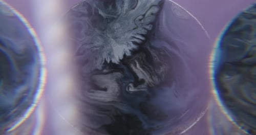 Abstract Swirling Paint in Circular Patterns