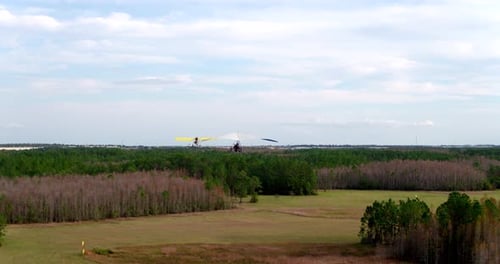 Orlando, Florida / USA - September 14, 2018: Aerial Drone, Hang Glider