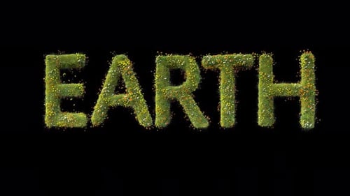 Green Grass EARTH Title On Alpha
