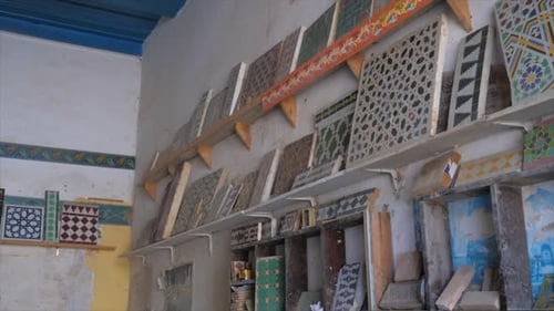 View of kitchen and bathroom tiles showroom displaying new tiling option for floors and walls for ho