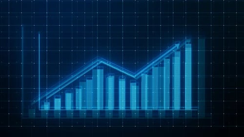 Positive Blue Business Report Chart Animation