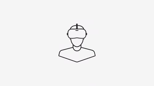 Minimalist Virtual Reality Headset Icon Animation