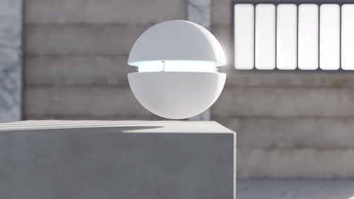 Animation satisfaisante en 3D avec boucle de sphère lumineuse