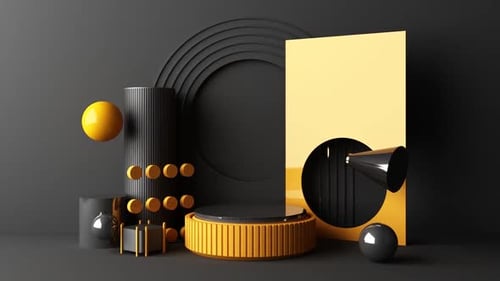Modern Abstract Geometric Composition