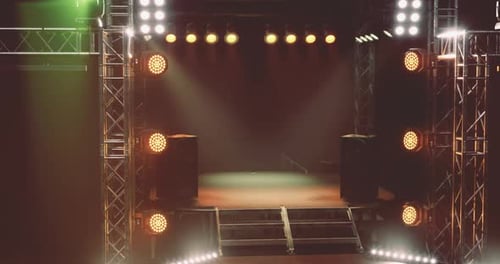 Dynamic Concert Stage Lighting Event Background