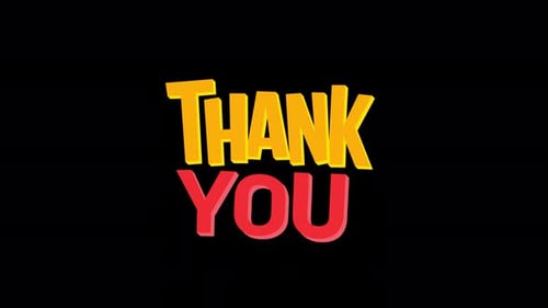 Animated Thank You Message with 3D Text
