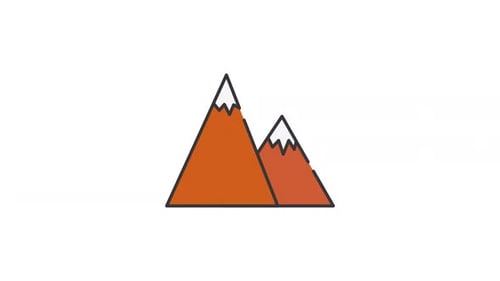 Animation mit Berg-Symbolen