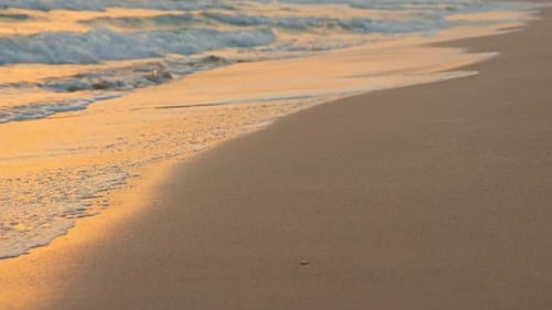 Waves Gently Washing the Beach