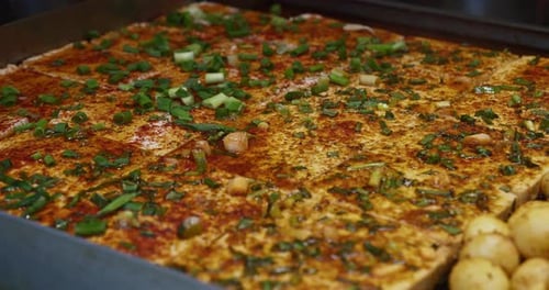 Fried Tofu With Green Onions