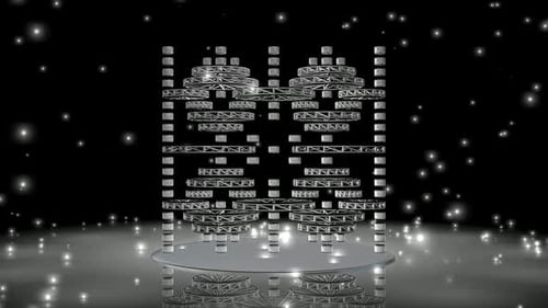 Abstract Geometric Metallic Structure Equalizer Animation Loop