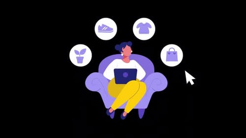 Online Shopping Animation HD On Alpha