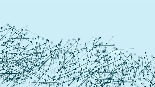 Animación de patrones de fondo de red abstracta futurista: visualización de datos digitales de alta tecnología