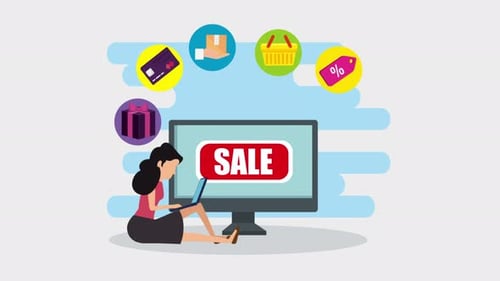 Women With Computer Ecommerce Technology 4K