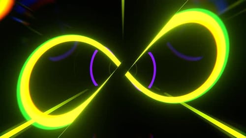 Light Green And Purple Spectacular Abstract Strobe Curved Lines Background Vj Loop I 4K