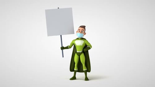 Fun cartoon superhero