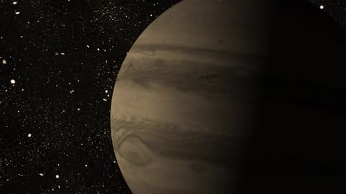 Rotating Gas Giant Planet in Deep Space