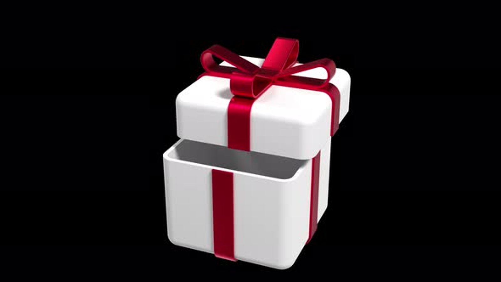 3D open gift box animation. Opening gift box animation. Modern holiday ...
