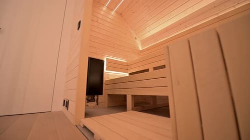Luxurious Room Featuring an In-Room Sauna