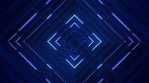 Abstract Neon Geometric Lines Pattern Loop Background
