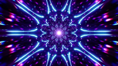 Trippy Kaleidoscopic Pattern Neon Visual Lights