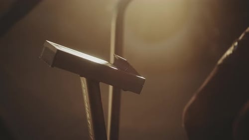 Man riding stationary bike at gym