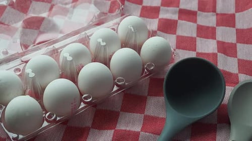 Close Up of Eggs in a Bowl