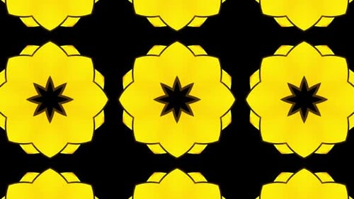 Golden Geometric Islamic Star Pattern Loop Background