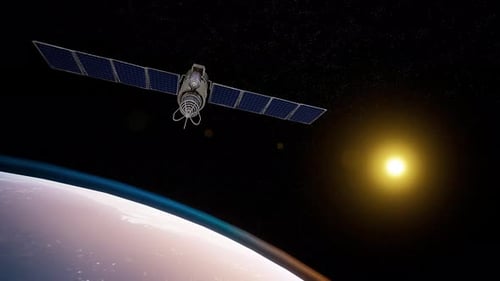 Satellite Orbiting Earth At Dawn Captures Stunning View Of The Planet