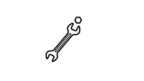Animated Wrench Tool Adjusting Nut Icon