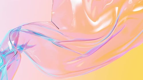 Abstract Fluid Iridescent Cloth Waving Background Animation
