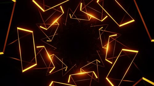 Green spiral tunnel of abstract edges flickers to a musical rhythm vj loop 3d render. Dj disco