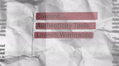Les outils d'authenticité du contenu lancent des titres de style journal mondial