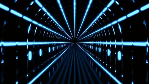 Abstract digital art glowing blue lines tunnel perspective technology futuristic design digital pain