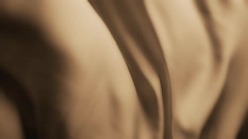 Silky beige fabric waving in the wind. Abstract texture background