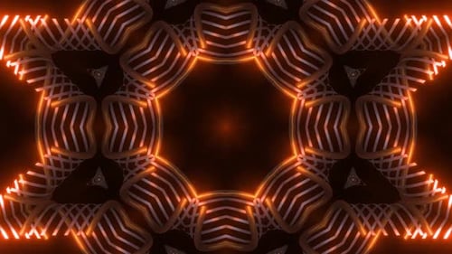 Dynamic glowing abstract kaleidoscope pattern with vibrant energy visuals