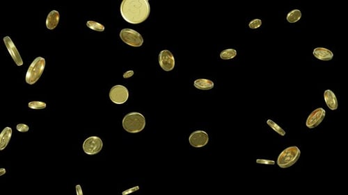 Falling Gold Dollar Coins Animated Background