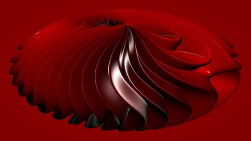 Abstract Fluid Red Swirl Motion Background Loop