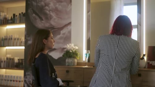 Woman Receives Facial Treatment in Modern Salon