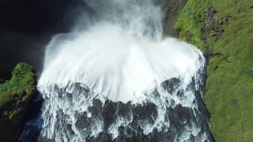 Nature River Waterfall Magical Iceland Summer Landscape Skogafoss