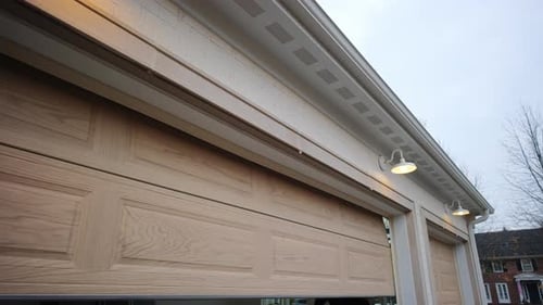 Garage Door Move Down Outside Shot