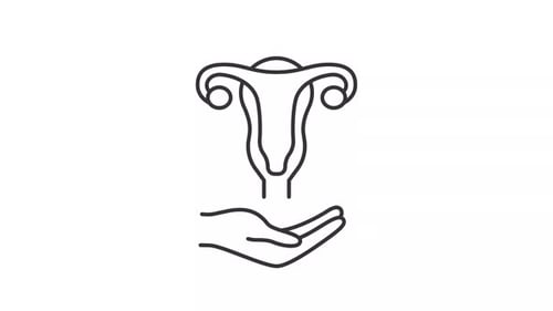 Minimalist Uterus and Hand Animation for Women's Health Care
