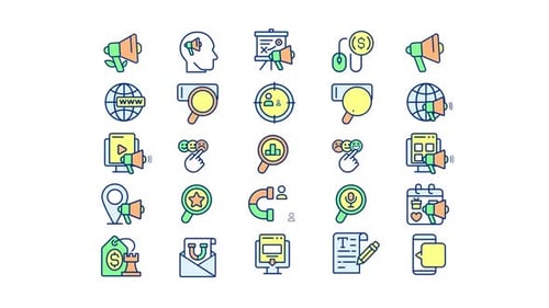 Animated Promo RGB Color Icons Set