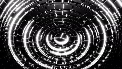 Abstract Futuristic Light Tunnel Background Loop