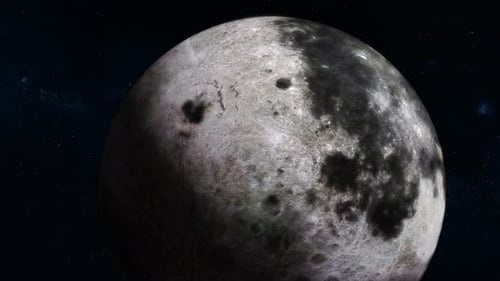 View Realistic 3d Moon Planet With Star