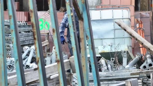 Professional Construction Worker at Building Site